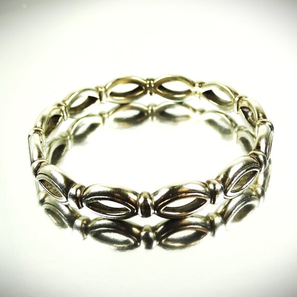 SLANE & SLANE Beautiful Sterling Silver Bangle Bracelet 41 Grams - Picture 5 of 10